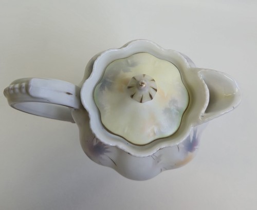 Antique RS Prussia Chocolate Set Pot with Swans | Decorative Pitcher / Vase - Picture 5 of 20