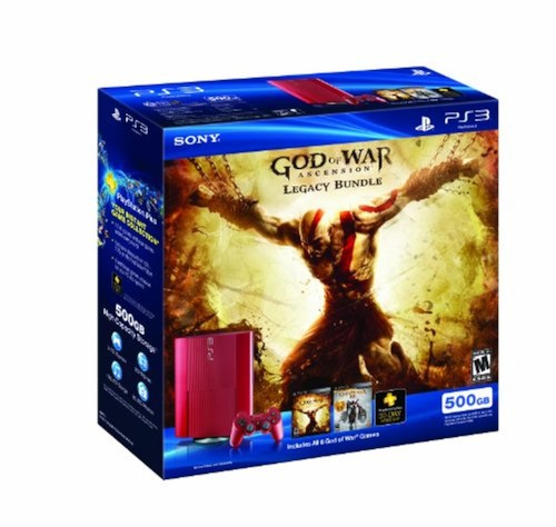 PS3 Rojo 500 GB God Of War Ascension Legacy Paquete 2 Juegos Muy Bueno 9Z - Imagen 4 de 6
