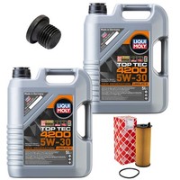 MotoröL Filter Set 4200 5W-30 10 Liter + Schraube FüR Audi Q7 4.2 TDI 4LB 326 PS