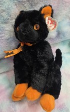 Vtg 2003 Ty FRAIDY the Cat Halloween Plush Large Super Soft Plush Orange Nwt