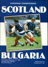 Scotland v Bulgaria 10/09/86 European Championship