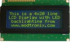 Lot of 190 pcs: 4x20 LCD Display, STN blue (negative), LED backlight - NEW