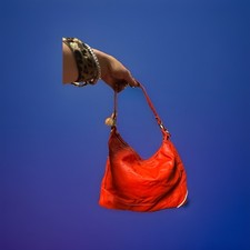 Borsa a tracolla Peruzzi in pelle rossa