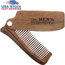 MAC®️ Wood Folding Comb Pocket Hair Beard & Mustache Comb Handcrafted Barber