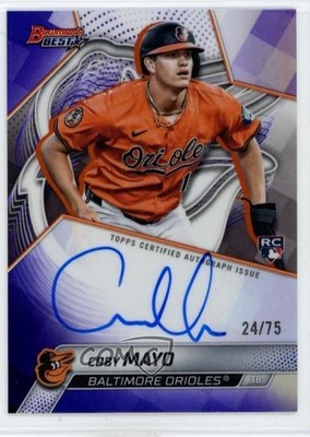 2025 Bowman's Best of Purple Refractor /75 Coby Mayo #B25-CM Rookie Auto RC 1u7g