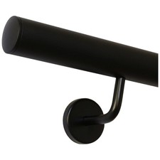 Edelstahl Handlauf Schwarz pulverbeschichtet V2A Geländer innen außen wetterfest