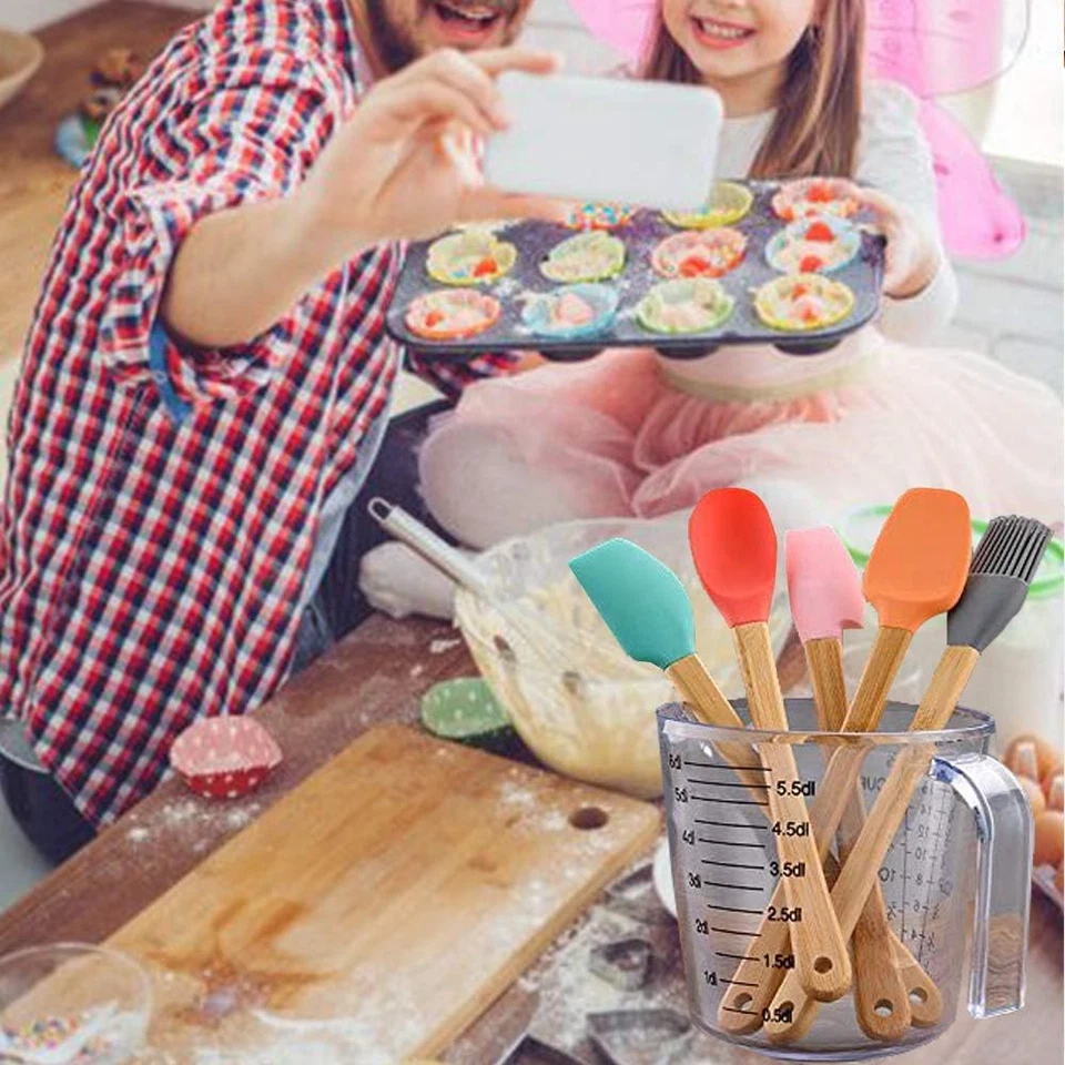 Small Spatulas for Kitchen Use,Silicone Mini Spatula Small Rubber Scraper Heat R - Image 4 of 4