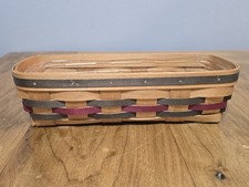 Bradford Basket Company Handwoven Rectangular Gathering Basket with Double Swing Handles — listing 5