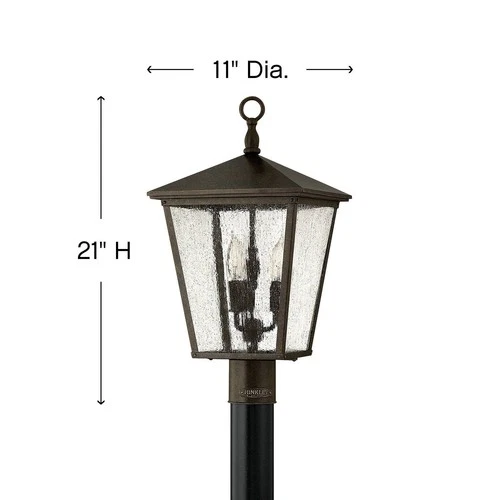 Hinkley Trellis 21" High Traditional Bronze Outdoor Post Light - Picture 4 of 6