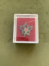 Vintage McMillian Cancer Support Christmas Charity Pin Badge enamel , worn box 