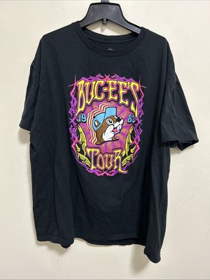 Buc-ees Shirt Adult XL Black Bucees Tour 1982-2021 Graphic Double Sided Tee