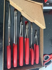Bo677 Snap-on Tools Pl600es1fr 6 Piece Essential Pliers Red Foam Set Usa