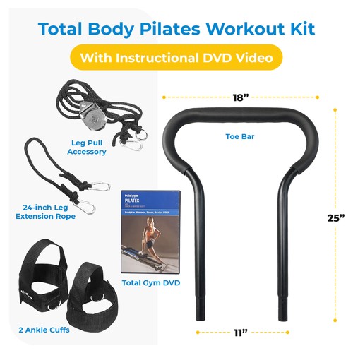 Total Gym Men/Women Total Body Pilates Workout Kit with DVD Video (Open Box) - Picture 3 of 9