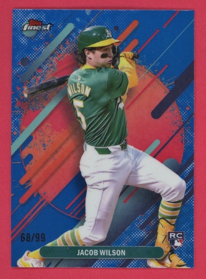 Jacob Wilson RC /99 Blue Refractor 2025 Topps Finest Rare #295 Rookie Athletics