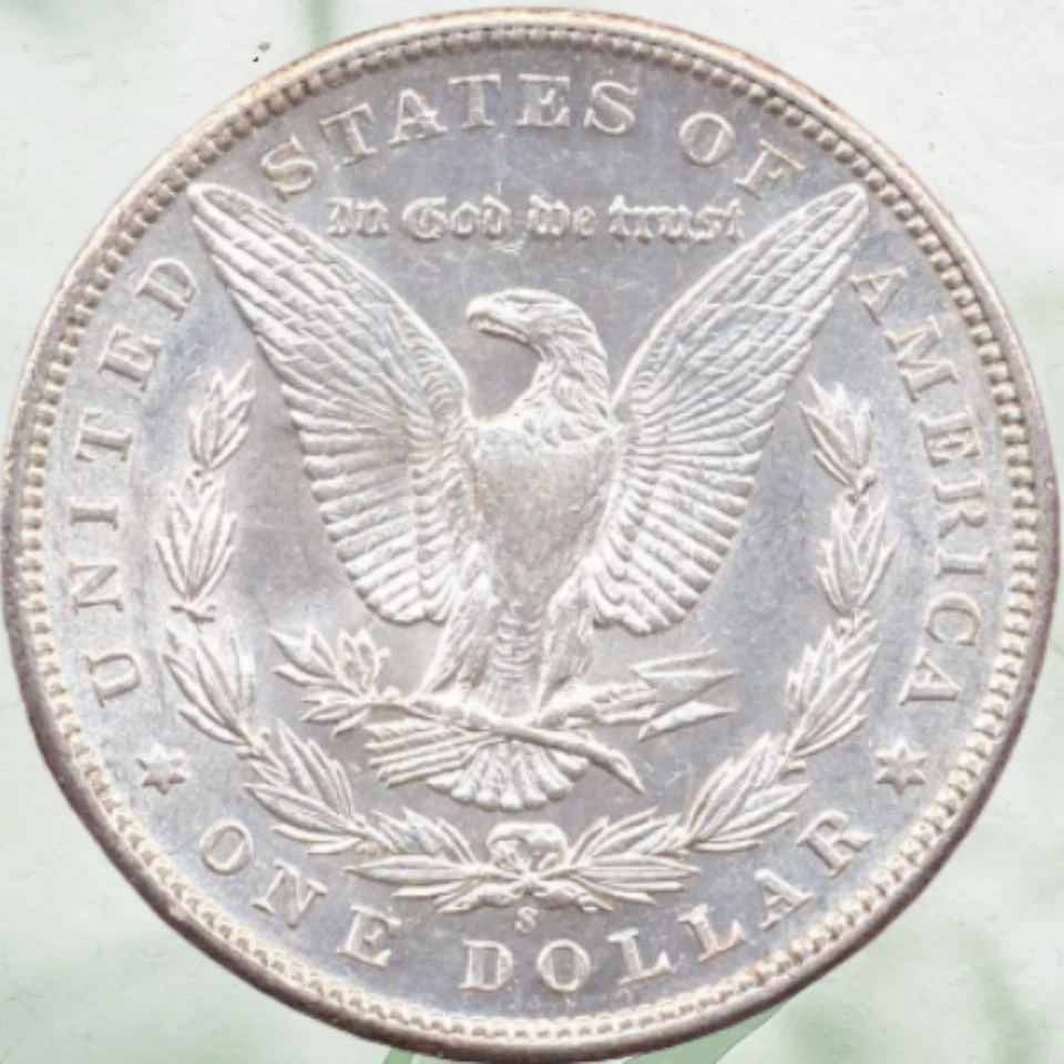 1899-S Morgan Silver Dollar Circulated $1 VF Condition US COIN - Image 2 of 2
