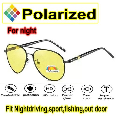 Lunettes de vision HD conduite nocturne anti éblouissement teinté unisexe extérieur lentille jaune - Photo 22/29