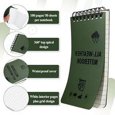 Pack Waterproof Notebook 3 x 5 Inches Pocket Notepad All Weather Memo Pads wi — image 2