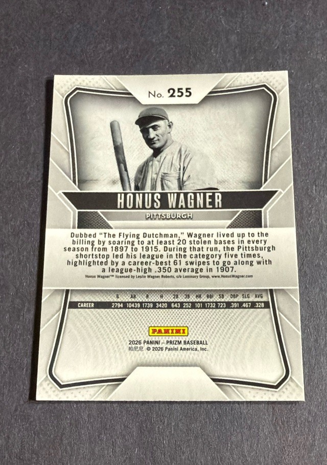 Honus Wagner-2026 Panini Prizm view 2