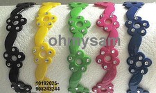 CLOSEOUT NEW MULTI COLOR PLASTIC HARD HEADBAND / COMB / STONE FLOWER LACE