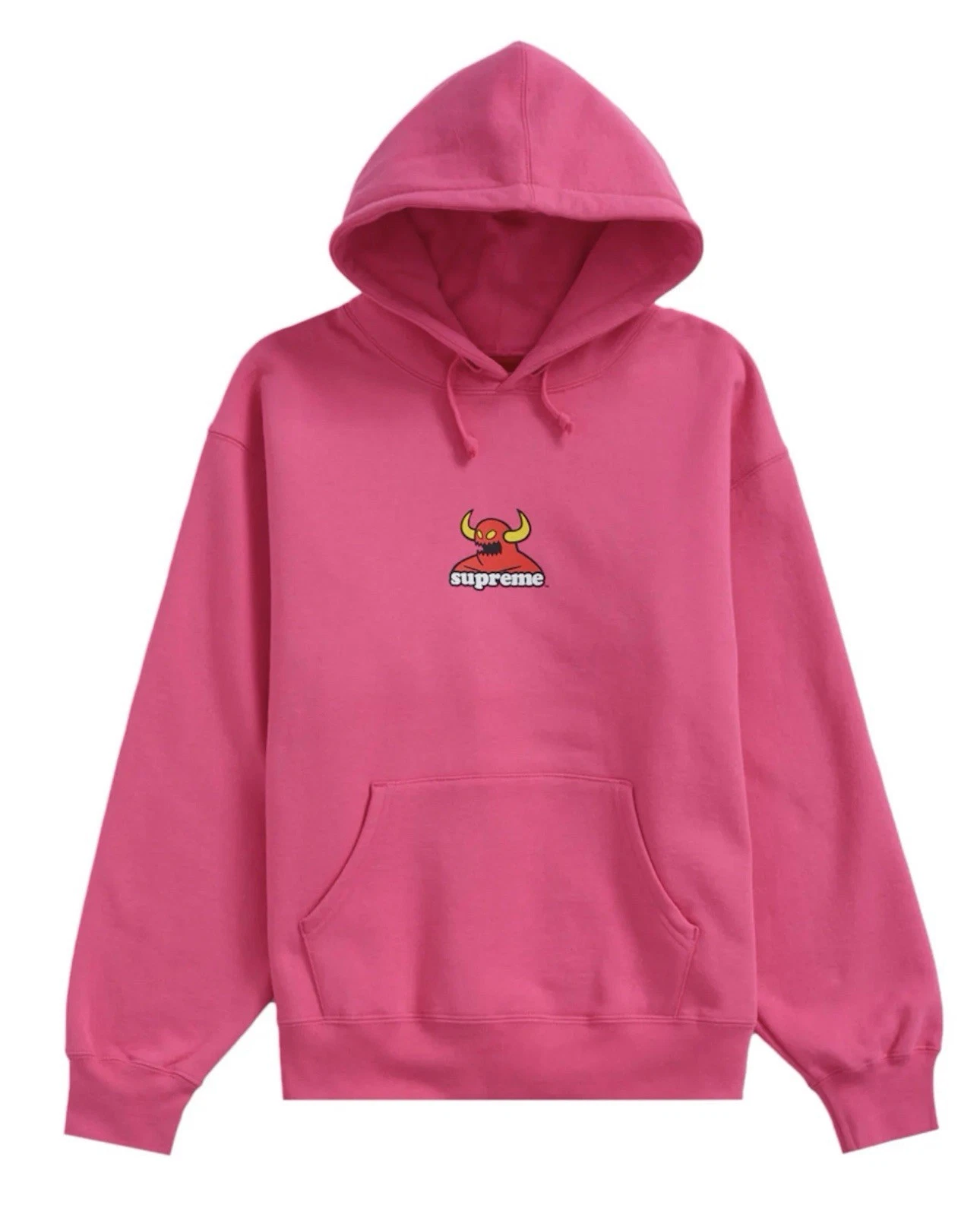 Sweat à capuche Supreme x Toy Machine rose magenta taille XL neuf