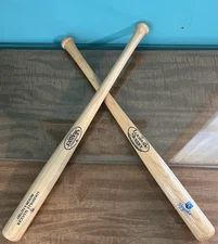 2- Louisville Slugger  125 - Museum Factory  18" Mini BB Bat - Made in USA  A-51