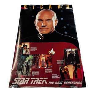1992 Star Trek The Next Generation Captain Picard #PTW698 Poster 24" x 36"