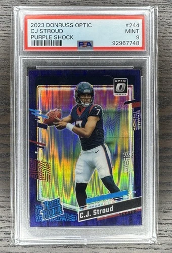 2023 Donruss Optic CJ Stroud Purple Shock PSA 9