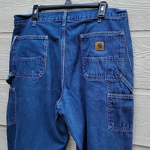 Carhartt Herren Jeans 5 Pocket Farbe Blau Größe 38X32 100% Gebraucht Guter Zustand - Bild 8 von 11