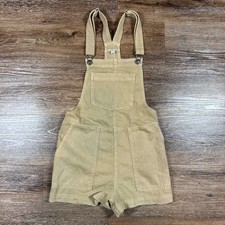 Aerie Women's Tan Sleeveless Jumpsuit Short Overalls Romper Size XS Twill
