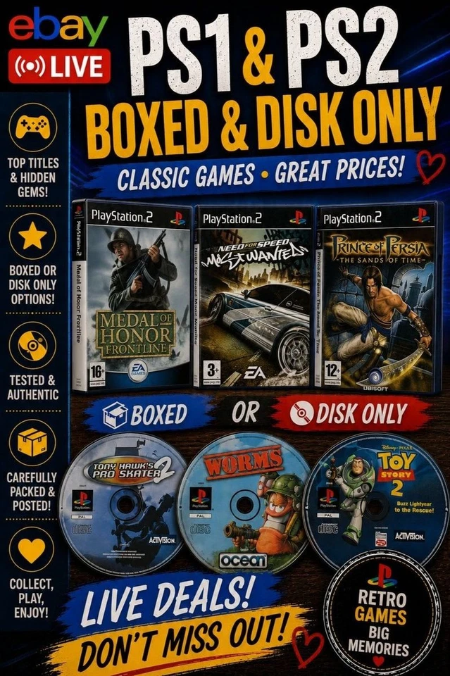 🎮 PS1 & PS2 Games Live Deals | Classic PlayStation Titles 🔥