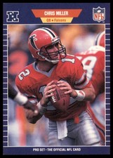 1989 Pro Set #12 Chris Miller RC Rookie Atlanta Falcons Football Card VG EX. rookie card picture