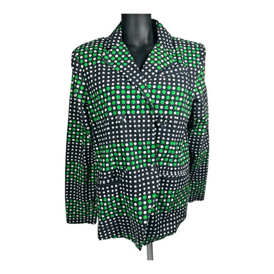 #ad Walter Baker Jordana Polka Dot Print Blazer Small Navy Blue amp; Green Retails $268 $28.00