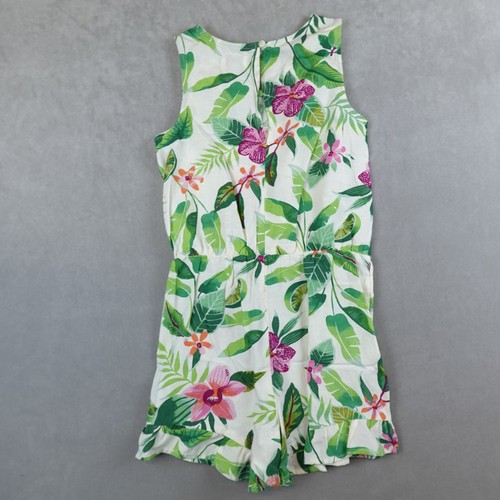 NWT Old Navy Romper Girls Printed Sleeveless Floral Size Large (10-12) - Picture 2 of 8