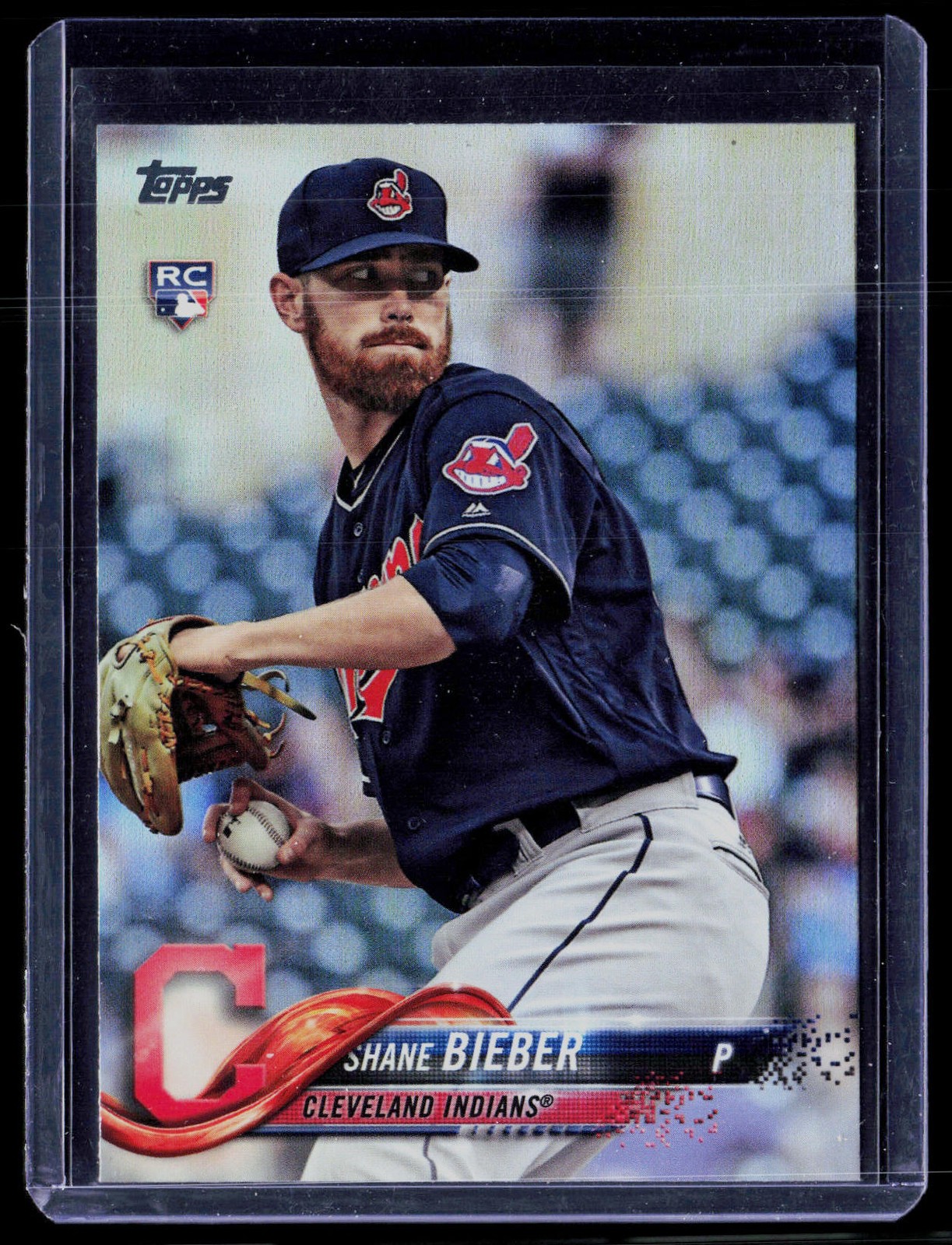 2018 Topps Update #US198 Shane Bieber Rainbow Foil