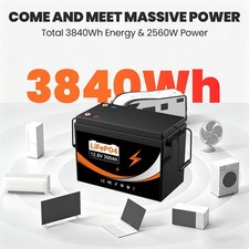 12V/24V/48V 300Ah LiFePO4 Lithium Battery for RV Marine Solar Energy Golf Buggy