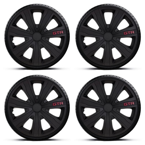 FOR MERCEDES SPRINTER 16" INCH WHEEL TRIMS BLACK HUB CAPS COVERS GTR 4PC - Picture 3 of 4