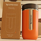 NESPRESSO TRAVEL MUG Medium Mandarin Orange 13.5oz 400ml LIMITED EDITION NIB