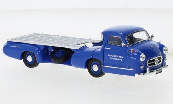 IXO IXORAC342 1/43 Mercedes Race Car Transporter 1955 Blue Finish