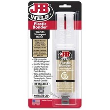 J-B Weld 50133 Epoxy Adhesive, Plasticbonder Series, Tan, Syringe, 1:01 Mix