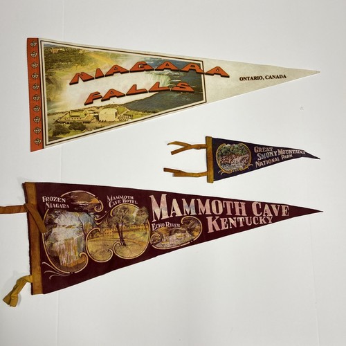 Menge 3 Vintage Reise Souvenir Wimpel Banner Flagge Reise Kanada erhaben