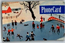 Vtg Ice Skating Cardlink Srvc Innovative Telecom Collector Phone Calling Card