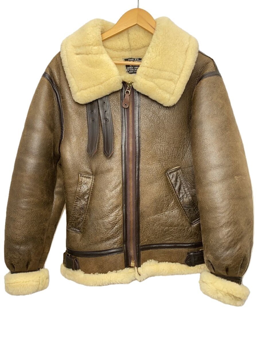 Avirex Leather Flight Jacket Size 36 in Brown-image