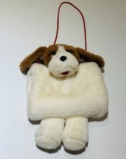 Hand Muff Warmer Plush Dog Sherpa Inside Child Kids VTG