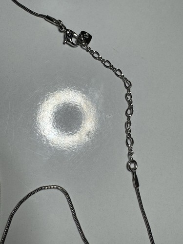 Swarovski Swan Necklace With Double Circle Pendant Rhodium Plated Adjustable - 第 5/8 張圖片