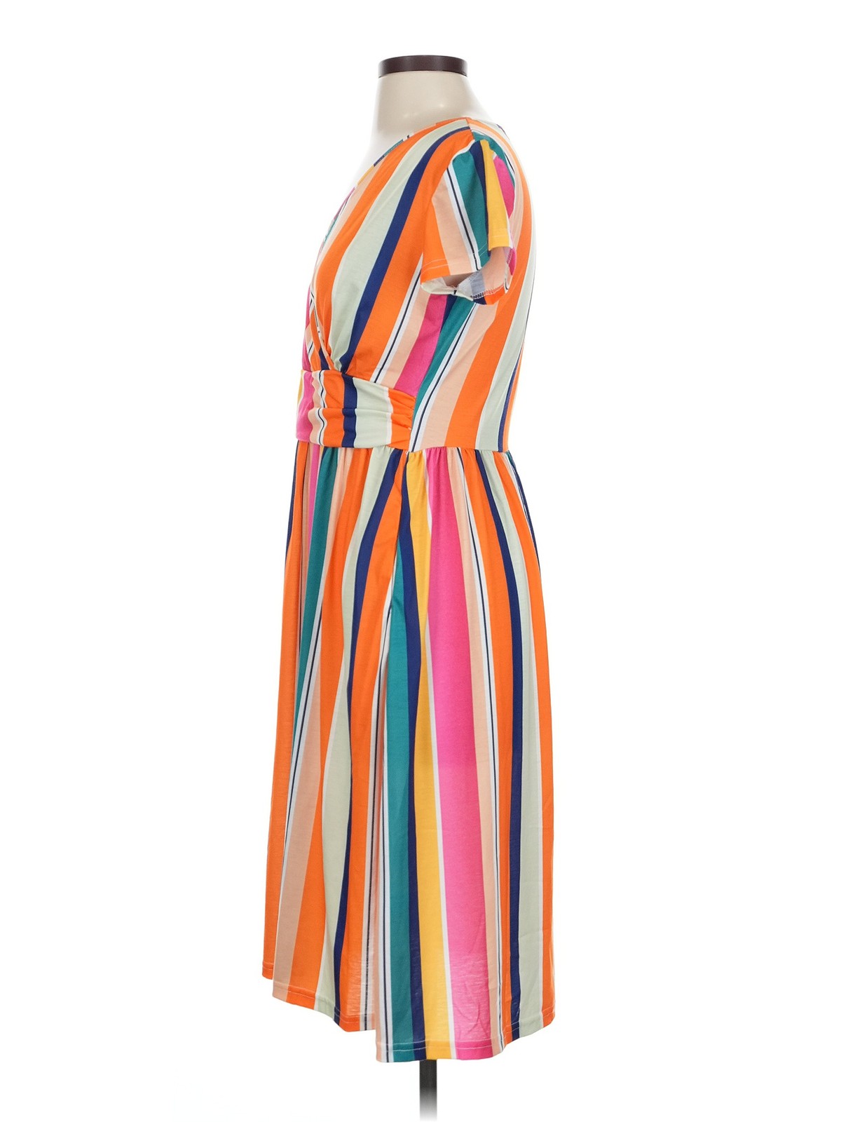 Ouges Women Orange Casual Dress S - image 4