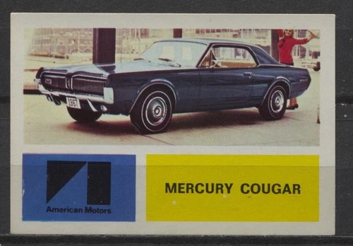 Mercury Cougar Vintage Dutch Trading Card Auto Expo No.120