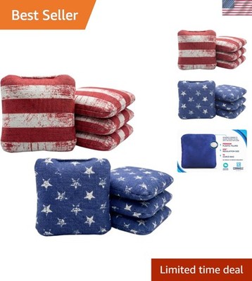 Professional Dual Sided Cornhole Bags- 16 oz 6x6 w/ Resin Fill - Official Tou...