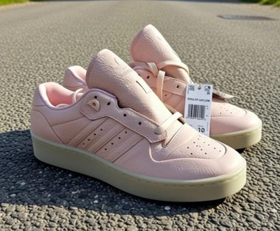 Adidas Rivalry Lux Low IF7183 Pink Leather Sneakers Shoes US Men 10 US Women 11