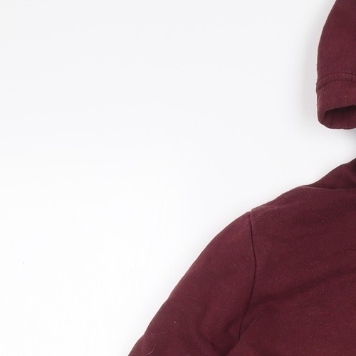 Divided Men's Red Full Zip Hoodie, Size M, Hooded Sweatshirt - Picture 6 of 12