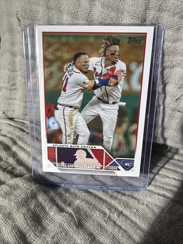 2023 Topps Update #US143 Atlanta Bats Awaken (Arcia / Acuña Jr.) Atlanta Braves